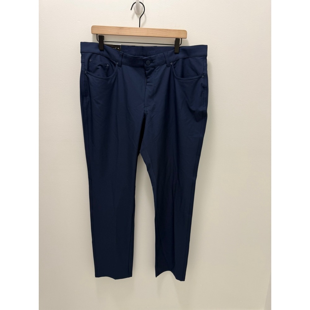 Greg Norman Mens Performance Stretch Golf Pants Navy Blue 36x32 Straight Leg